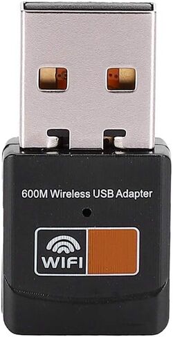 Generic 600Mbps USB WiFi Adapter Dual Band 2.4G-5G Wireless Network Card Receiver with Soft AP Mode for Desktop Laptop Streaming Gaming in Kuwait