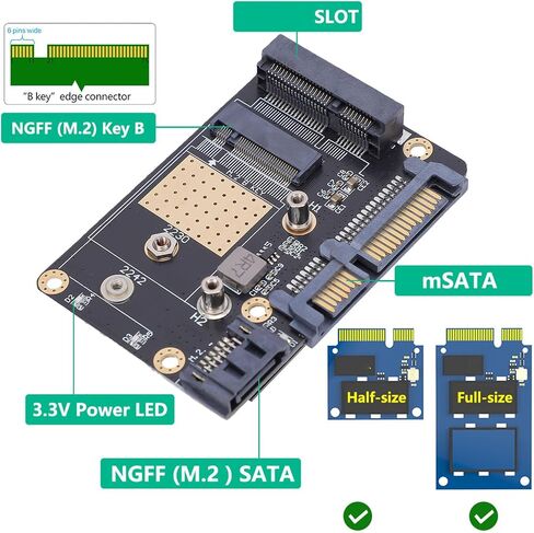 2 in 1 Msata M.2 Adapter Dual B Key 2230 2242 in Kuwait