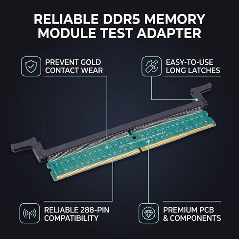 Luocute DDR5 UDIMM 288Pin Adapter with Long Latches in Kuwait