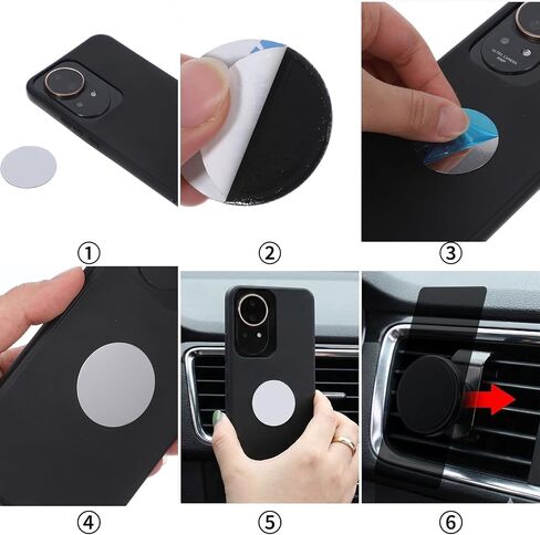 20Pcs Metal Plates for Magnetic Mount, 1.3*1.3in Round Mobile Phone Magnet Stickers for Magnetic Car Mount Mini Adhesive Iron Discs for Magnets Mounts Phones Holder Round Mobile Phone Metal Plate in Kuwait