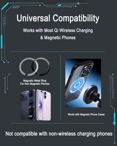 Car Phone Holder for Ford Bronco 2021-2026 2/4 Door MagSafe-Compatible Magnetic Wireless Charging Mount for Ford Bronco Phone Mount Bronco Accessories (Not for Bronco Sport) in Kuwait