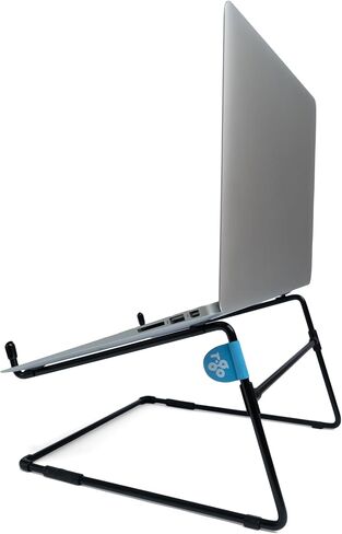R-Go Ergonomic Laptop Stand - Steel Office Laptop Riser, Compatible for Laptops 10-22 Inches, 5kg Load Capacity - Black in Kuwait
