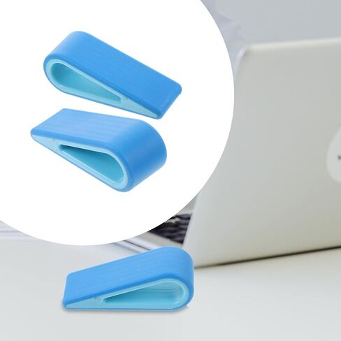 Luxshiny 2pcs Adjustable Laptop Stands for Desk, Blue Universal Laptop Risers with Cooling Vent Design, Portable Notebook Holders Suitable for Office and Home Use in Kuwait