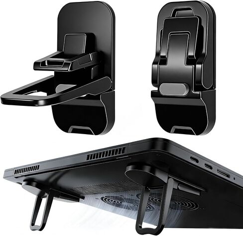 2 Pack Aluminum Laptop Stand, 2-Level Height Adjustable Foldable Compact Portable Desk & Keyboard Riser, Fits 11–17 inch Laptops, Ergonomic Holder for Home, Office, Travel in Kuwait