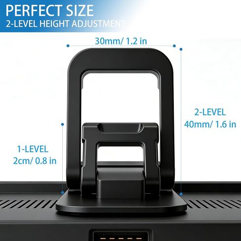 2 Pack Aluminum Laptop Stand, 2-Level Height Adjustable Foldable Compact Portable Desk & Keyboard Riser, Fits 11–17 inch Laptops, Ergonomic Holder for Home, Office, Travel in Kuwait