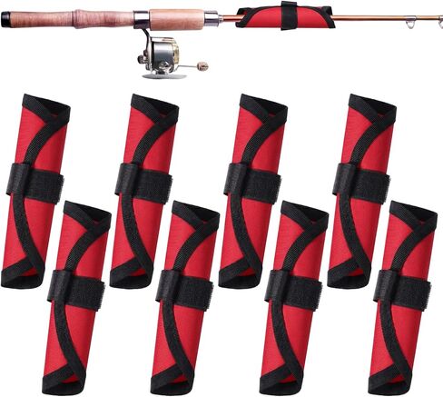 JIEYAO 8Pcs Red Fishing Lure Covers, 6.3'' Bait Storage Sleeves Hook Covers in Kuwait