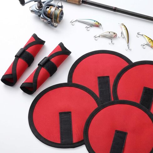 JIEYAO 8Pcs Red Fishing Lure Covers, 6.3'' Bait Storage Sleeves Hook Covers in Kuwait