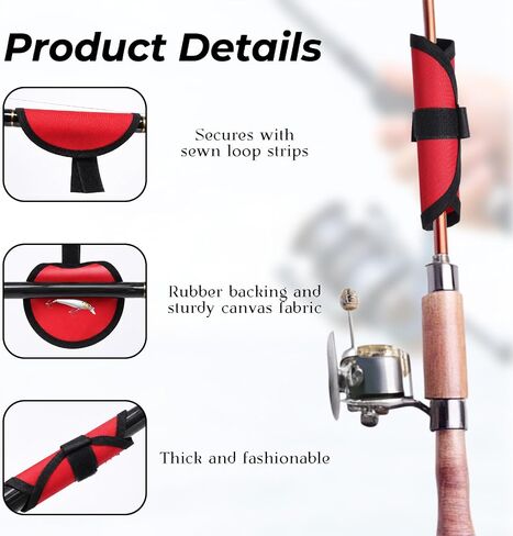 JIEYAO 8Pcs Red Fishing Lure Covers, 6.3'' Bait Storage Sleeves Hook Covers in Kuwait