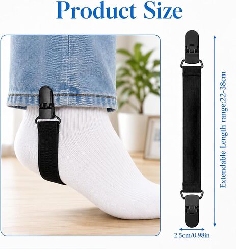 4 Pcs Pant Leg Straps, Elastic Straps with Clips for Cowboy Boots in Kuwait