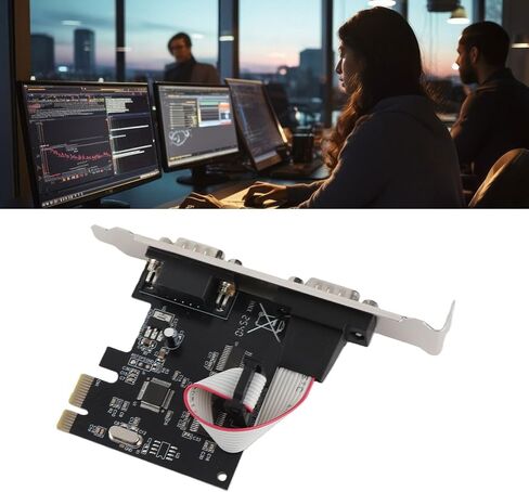 2 Port PCIe Serial Card PCIe Serial Expansion Card Host Controller with ASIX AX99100 Chip for Systems in Kuwait