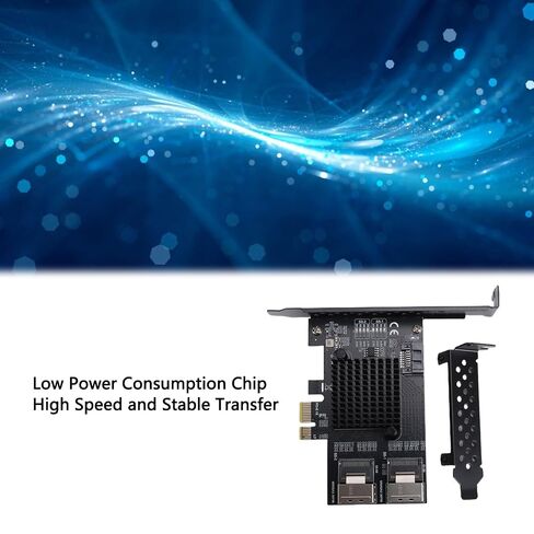 PCIe to 2 Port SFF8087 Expansion Card, Converts to 9 Ports with 6Gbps Speed for NAS Desktop Server, Compatible with in Kuwait