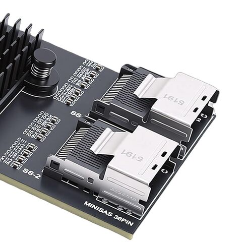 PCIe to 2 Port SFF8087 Expansion Card, Converts to 9 Ports with 6Gbps Speed for NAS Desktop Server, Compatible with in Kuwait