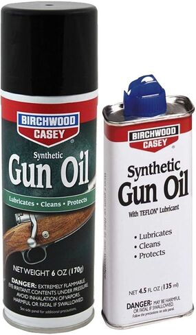 Birchwood Casey Synthetic Gun Oil 10-Ounce Aerosol Long-Lasting Gun Lubricant for Reducing Friction, Cleaning, and Protecting Metal Surfaces in Kuwait