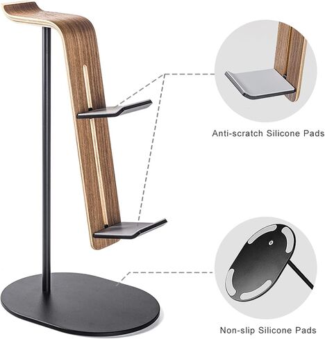 GRFIT Headphone Holder Universal Headphone Stand, Game Controller Holder and Headset Holder for Desk, Earphone Stand with Aluminum Supporting Bar Headset Stand in Kuwait
