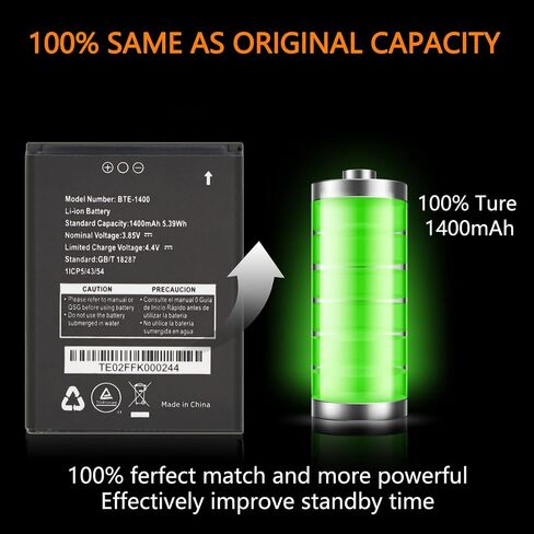 BTE-1400 Battery Replacement for Verizon Orbic Journey V RC2200L 4G Flip in Kuwait