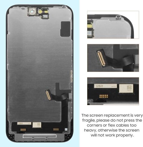 Screen Replacement for iPhone 15 LCD Display for iPhone15 LCD Screen A2846 A3089 A3092 A3090 Touch Screen Assembly Replacement with Repair Kits (Black,6.1 inch) in Kuwait