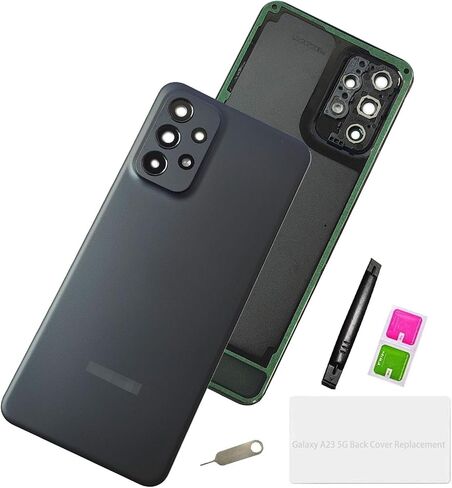A23 5G Back Glass Replacement,Galaxy A23 Back Cover Replacement Rear Cover Parts for Samsung Galaxy A23 5G SM-A236u a236a a236w a236b 6.6 Inches (Black) in Kuwait