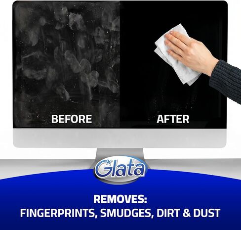 Screen Wipes (150 Pack) - 7"x7" Large Electronic Wipes, Computer Screen Cleaner for Electronics, Laptop, Phone, Tablet, Monitor & Car - Individually Wrapped Lens Wipes - Microfiber Included in Kuwait