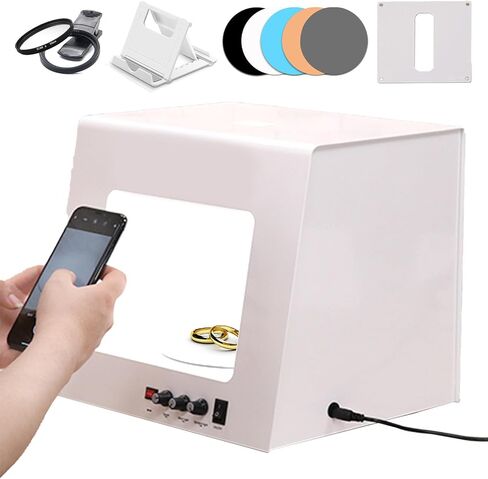 Dimmable Photo Studio Light Box,Smart Photography Turntable with 4pcs Fill Light Setting-Adjustable Color Temperature/No Flicker,Adjustable Speed Turntable (Tb30) in Kuwait