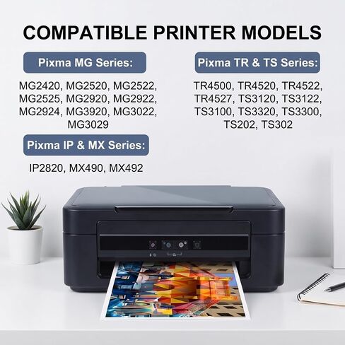 245XL 246XL Ink Cartridge Replacement for Canon 245XL 246XL Combo Pack PG-245XL CL-246XL Compatible for Canon Ink 245 and 246 for Pixma MG2522 TS3122 TS3322 MX490 TR4520 Printer (2 Pack) in Kuwait