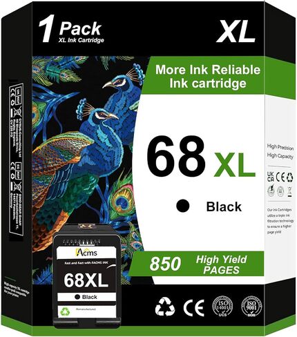 68XL Replacement for 68 68xl Black Ink Cartridges for HP Printers in Kuwait