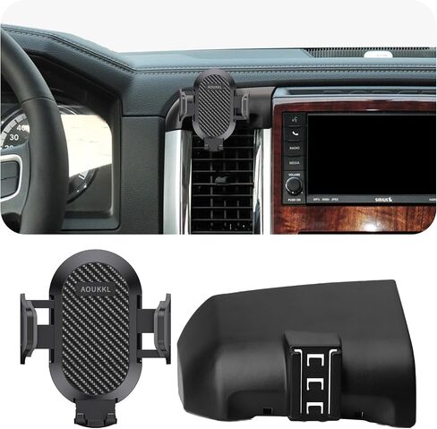 Car Phone Holder Fits for Dodge Ram 1500 2500 3500 2013-2018 Accessories,Thick Cases Friendly,Cell Phone Mount for 4.7-7 in Phones,360 Degree Rotation,Easy to Install in Kuwait