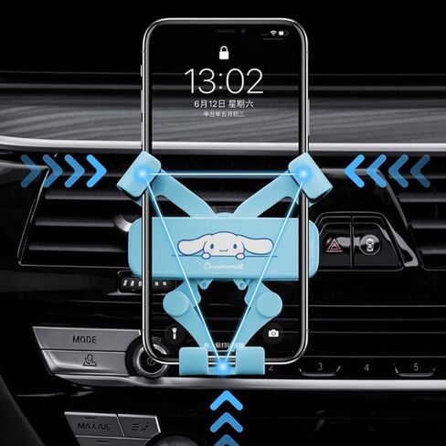 Roffatide Anime Cinnamoroll Cute Phone Mount for Car Universal Air Vent Car Phone Holder Mount Hands Free Easy Clamp Cradle Fit for All Smartphones Car Accessories for Girls Women Blue in Kuwait