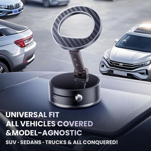 Cell Phone Holder for Car Compatible with I Phone Mag-Safe Car Mount,Magnetic Car-Mounts,360° Adjustable Carbon Fiber in Kuwait