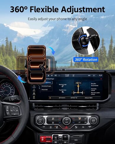 Car Phone Holder for 2024 2025 2026 Jeep Wrangler/4X4/ Jeep Gladiato in Kuwait