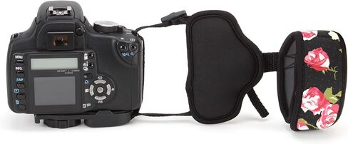 USA Gear Large Camera Sleeve (Floral) + Camera Hand Strap (Floral) - Bundle in Kuwait