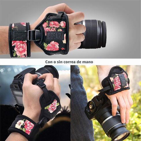 USA Gear Large Camera Sleeve (Floral) + Camera Hand Strap (Floral) - Bundle in Kuwait