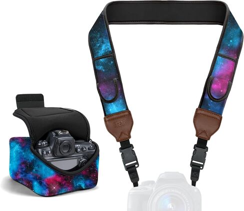 USA Gear Large Camera Sleeve (Galaxy) + Chest Harness Strap (Galaxy) - Bundle in Kuwait