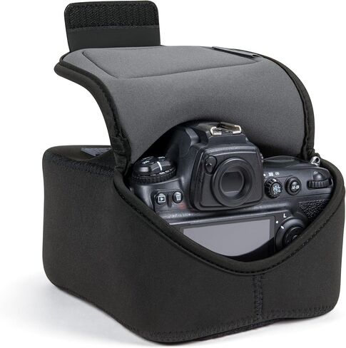 USA Gear Large Camera Sleeve (Black) + Camera Hand Strap (Black) - Bundle in Kuwait