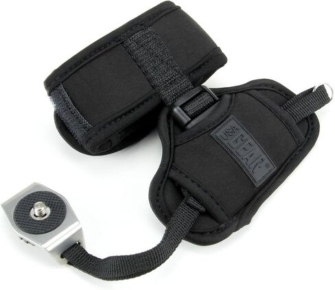 USA Gear Large Camera Sleeve (Black) + Camera Hand Strap (Black) - Bundle in Kuwait