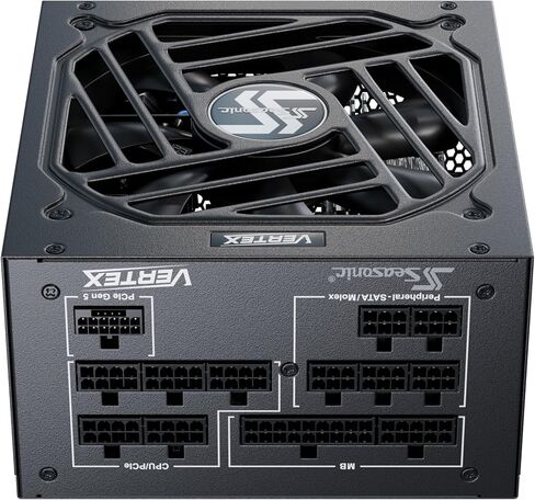 Seasonic Vertex GX-850-850W - 80+ Gold - ATX 3.0 & PCIe 5.0 Ready - Fully Modular - Premium Japanese Capacitors - 12 Year Warranty - Nvidia RTX 40/50 & AMD GPU Compatible in Kuwait