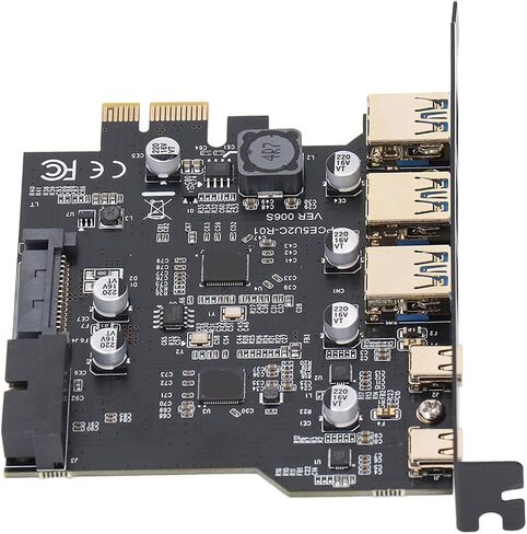 Chrees PCIe to USB 3.2 Card, 5Gbps, 5 Ports, 3 Type A 2 Type C in Kuwait
