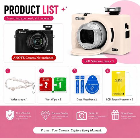 Silicone Camera Case for Canon G7X Mark III in Kuwait