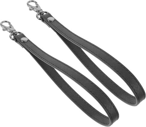 Camera Wrist Strap with Quick Release Clips 2pcs Leather Black in Saudi Arabia