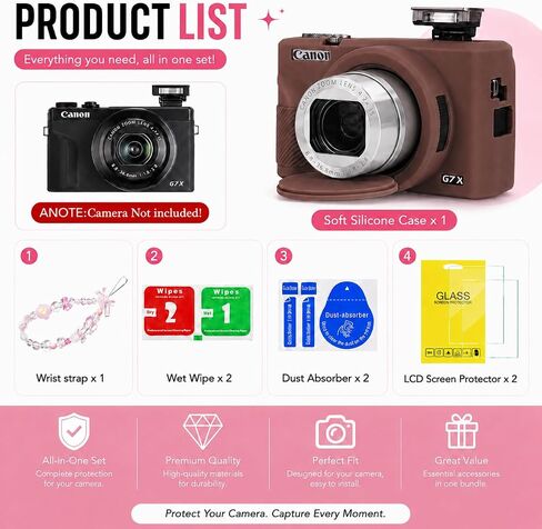 Silicone Camera Case for Canon G7X Mark III in Saudi Arabia