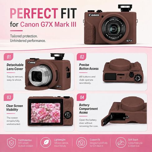 Silicone Camera Case for Canon G7X Mark III in Saudi Arabia