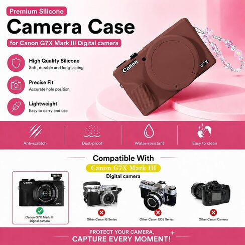 Silicone Camera Case for Canon G7X Mark III in Saudi Arabia