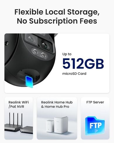 REOLINK TrackMix WiFi & TrackMix Solar, 4K Dual-Lens PTZ Security Cameras, 360° Auto Tracking, 8X Hybrid Zoom, Color Night Vision, Smart AI Detection, Dual-Band WiFi, No Subscription in Saudi Arabia