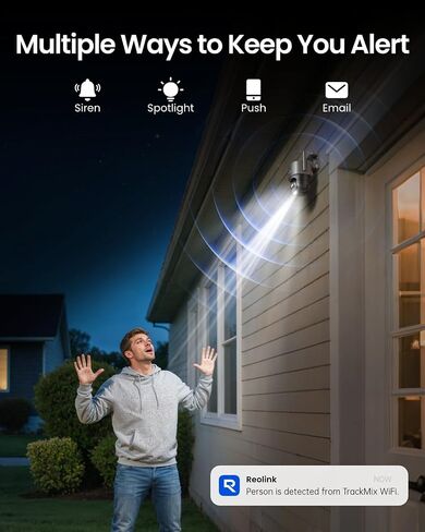 REOLINK TrackMix WiFi & TrackMix Solar, 4K Dual-Lens PTZ Security Cameras, 360° Auto Tracking, 8X Hybrid Zoom, Color Night Vision, Smart AI Detection, Dual-Band WiFi, No Subscription in Saudi Arabia