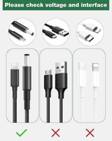 USB C to DC 【5.5mm x 2.1mm Barrel Plug】 Power Cable in Saudi Arabia