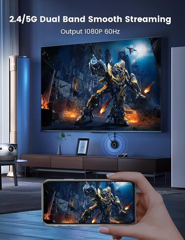 Wireless HDMI Display Adapter, Plug & Play, for iPhone,Android in Saudi Arabia