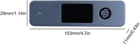 Generic SSD Hard Drive Case M.2 NVMe 10Gbps Visual Fingerprint Encrypted in Kuwait