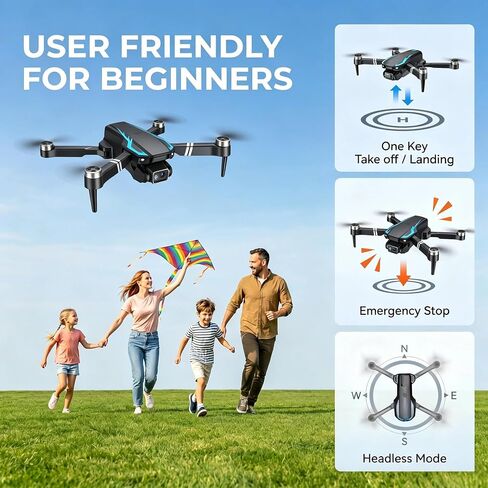 Drones with Camera for Adults 1080P, Beginner 4K Mini Drone with Camera in Kuwait