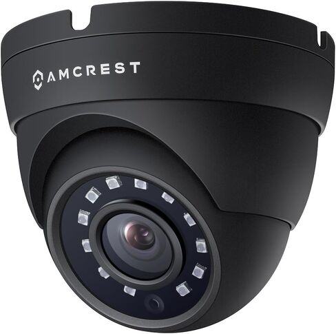 Amcrest Full HD 1080P 1920TVL Dome Outdoor Security Camera, 2MP 1920x1080, 3.6mm Lens 90° Viewing Angle, Black (REP-AMC1080DM36-B) (Renewed) in Kuwait