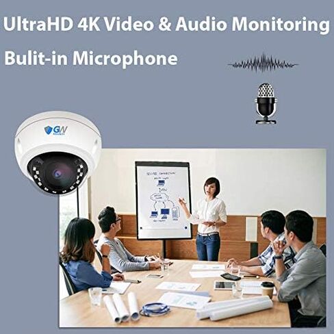 GW Security 4K 8MP 2.7-13.5mm 5X Motorized Zoom IP PoE Dome Security Camera in Kuwait