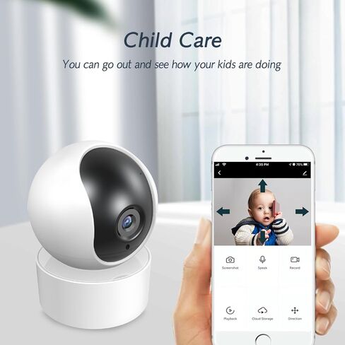 PGST Cameras for Home Security,App Control for Smart Life or Tuya,for Apartment,Kids Safety,Office,Garage,No Monthly Fees in Saudi Arabia